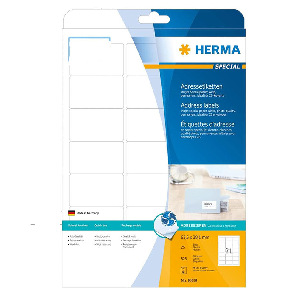 Herma Inkjet Etykiety A4 25pc (biały)