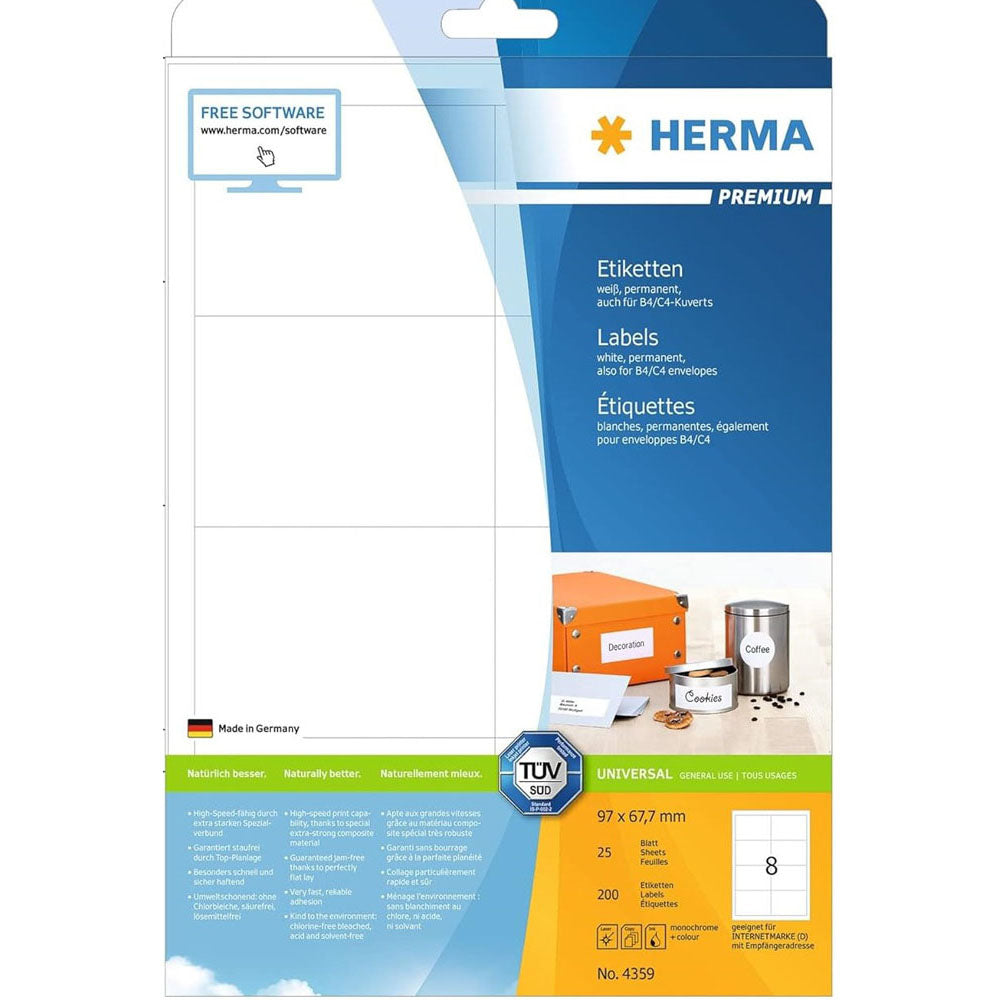 HERMA Premium -mærker A4 96.5mm 25pc