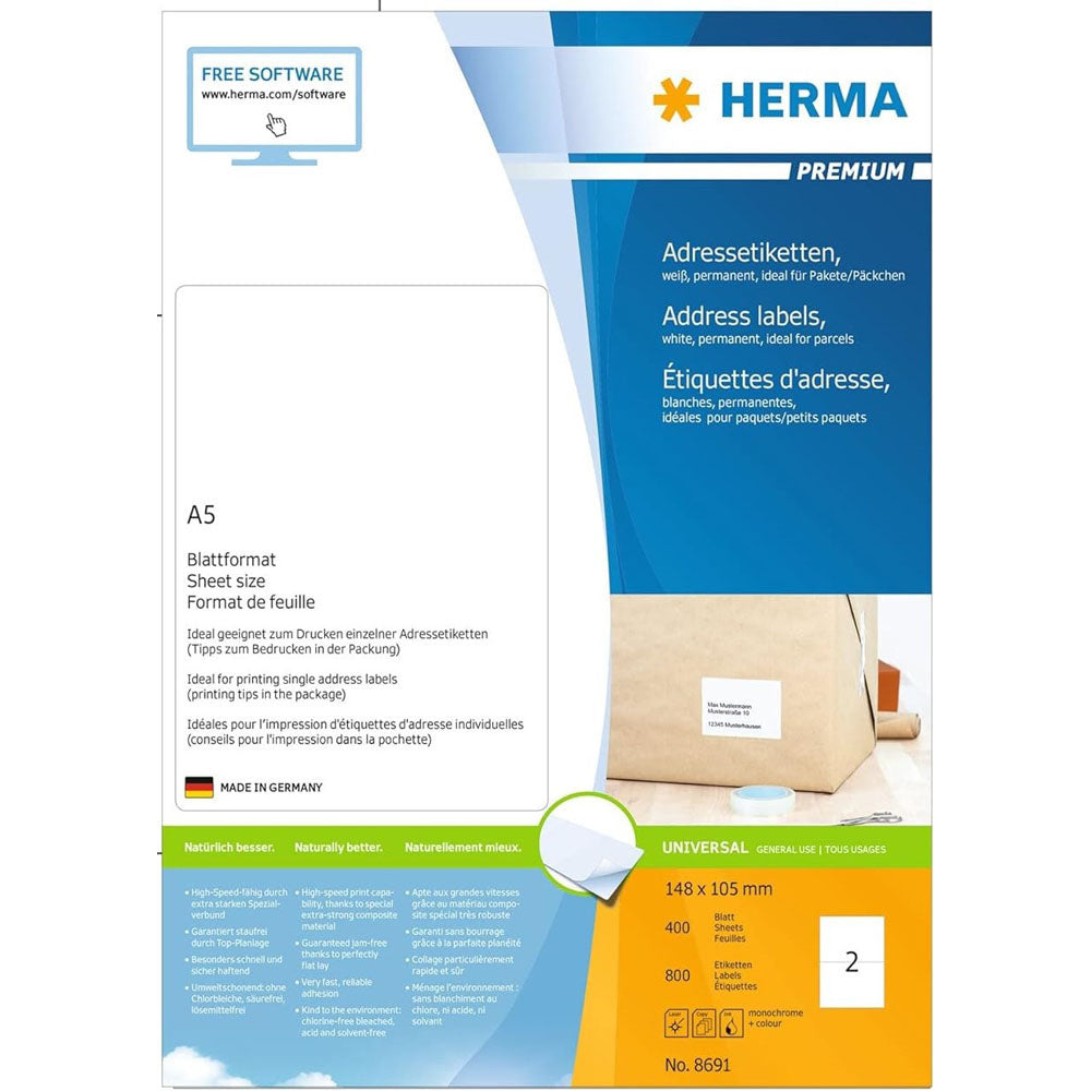 Herma Premium Address Etykiety A5 400PC