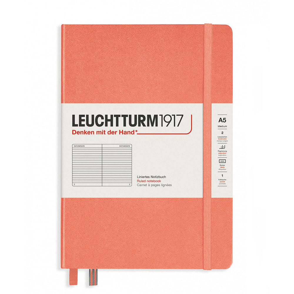 Leuchtturm Hardcover styrde anteckningsbok A5 (orange)