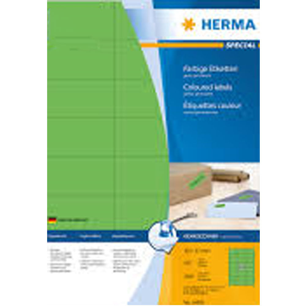 Herma farvede etiketter A4 100pc (70x37mm)