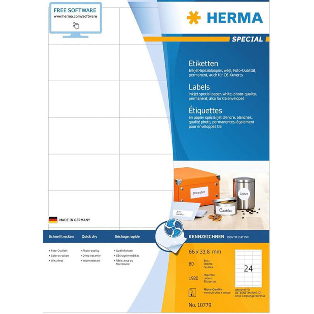 Herma Inkjet Etykies A4 80PC