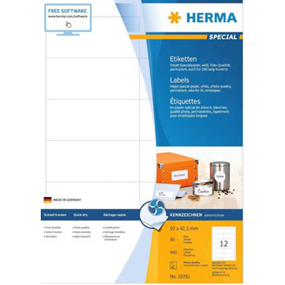 Herma Inkjet etiketter A4 80 st