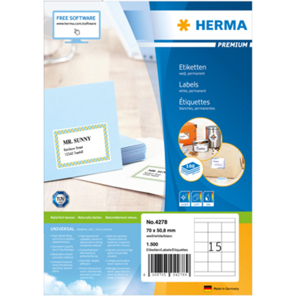 Herma Premium Labels A4 70mm 100 st