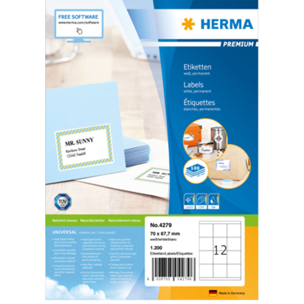 Herma Premium Etyels A4 70 mm 100pc