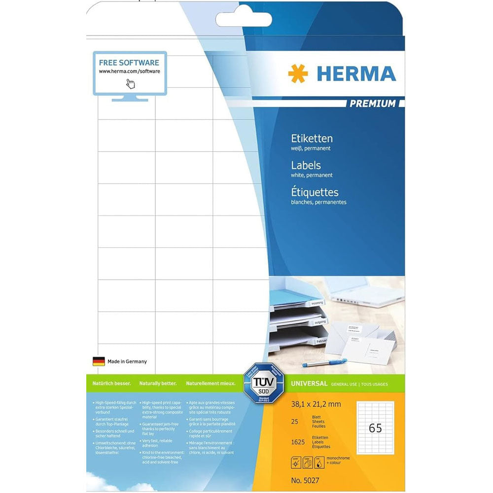 Herma Premium Labels A4 21.2mm 25 st