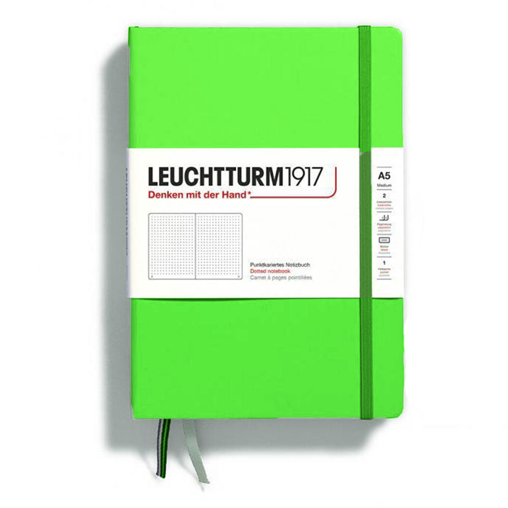 LeuchtturmハードカバードットドートブックA5（緑）