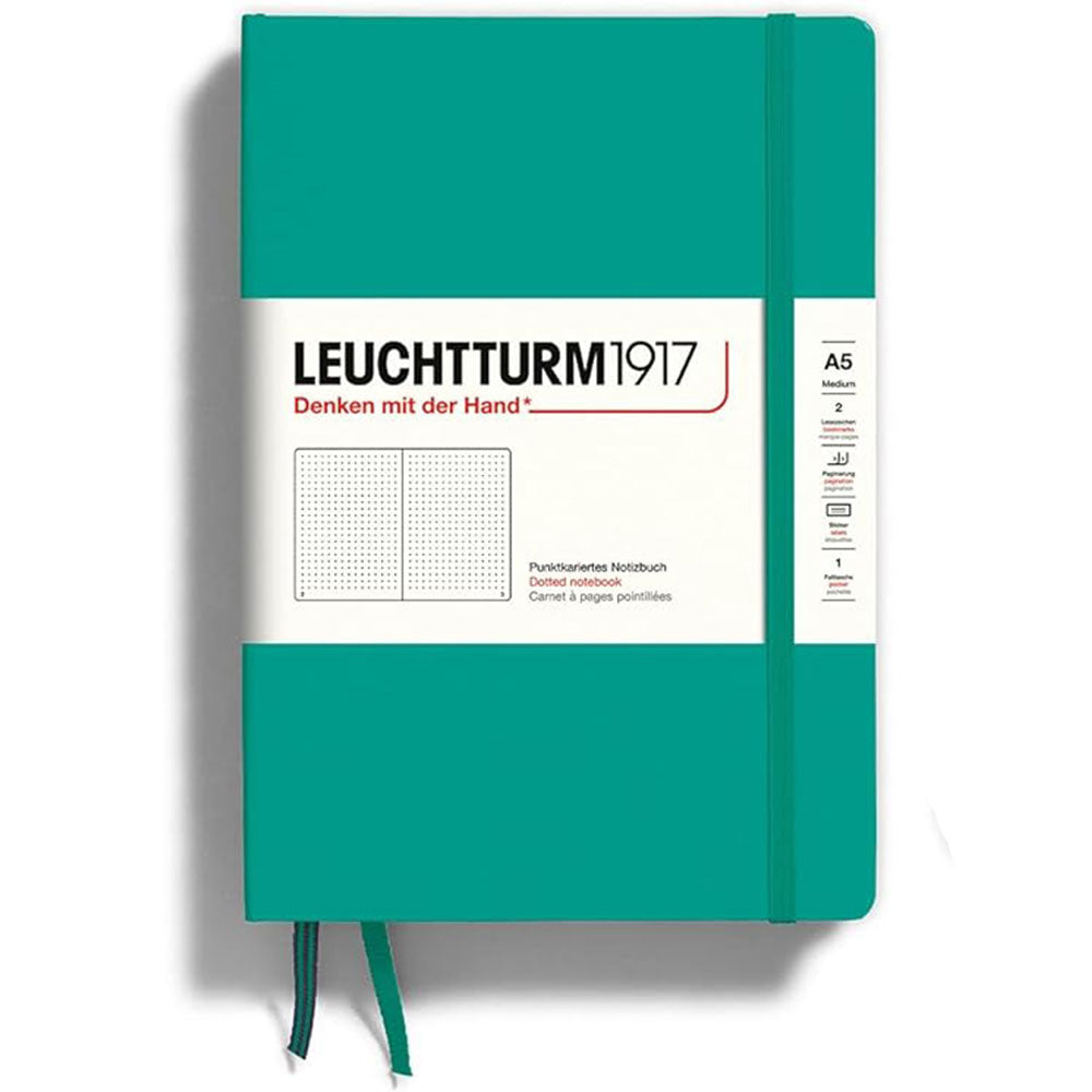 Leuchtturm w twardej okładce kropkowana notebook A5 (zielony)