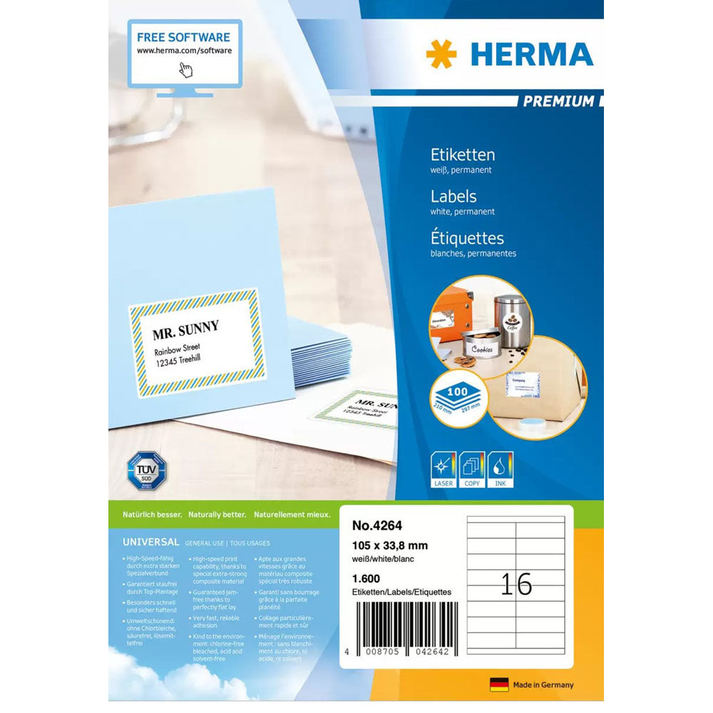 Herma Premium Etyels A4 105 mm 100pc