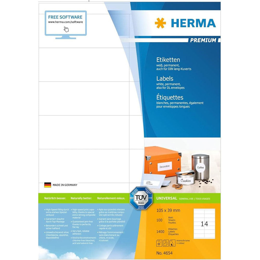 HERMA Premium -mærker A4 105mm 100pc