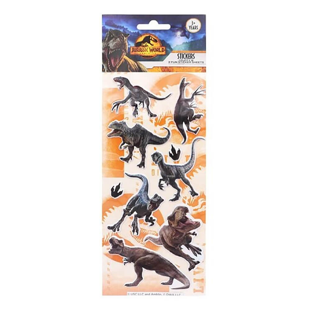 Jurassic World Sticker Sheets 3st