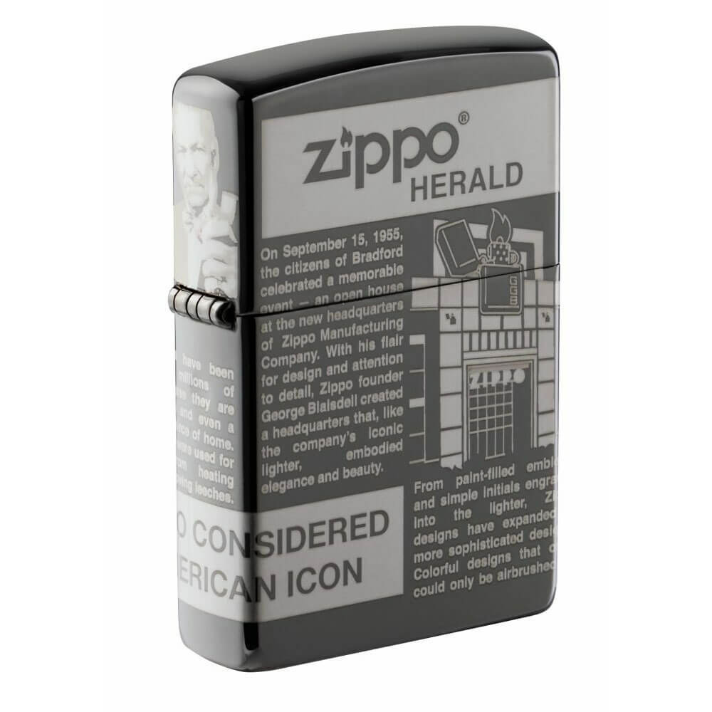 Briquet de la conception de glace noire de Zippo