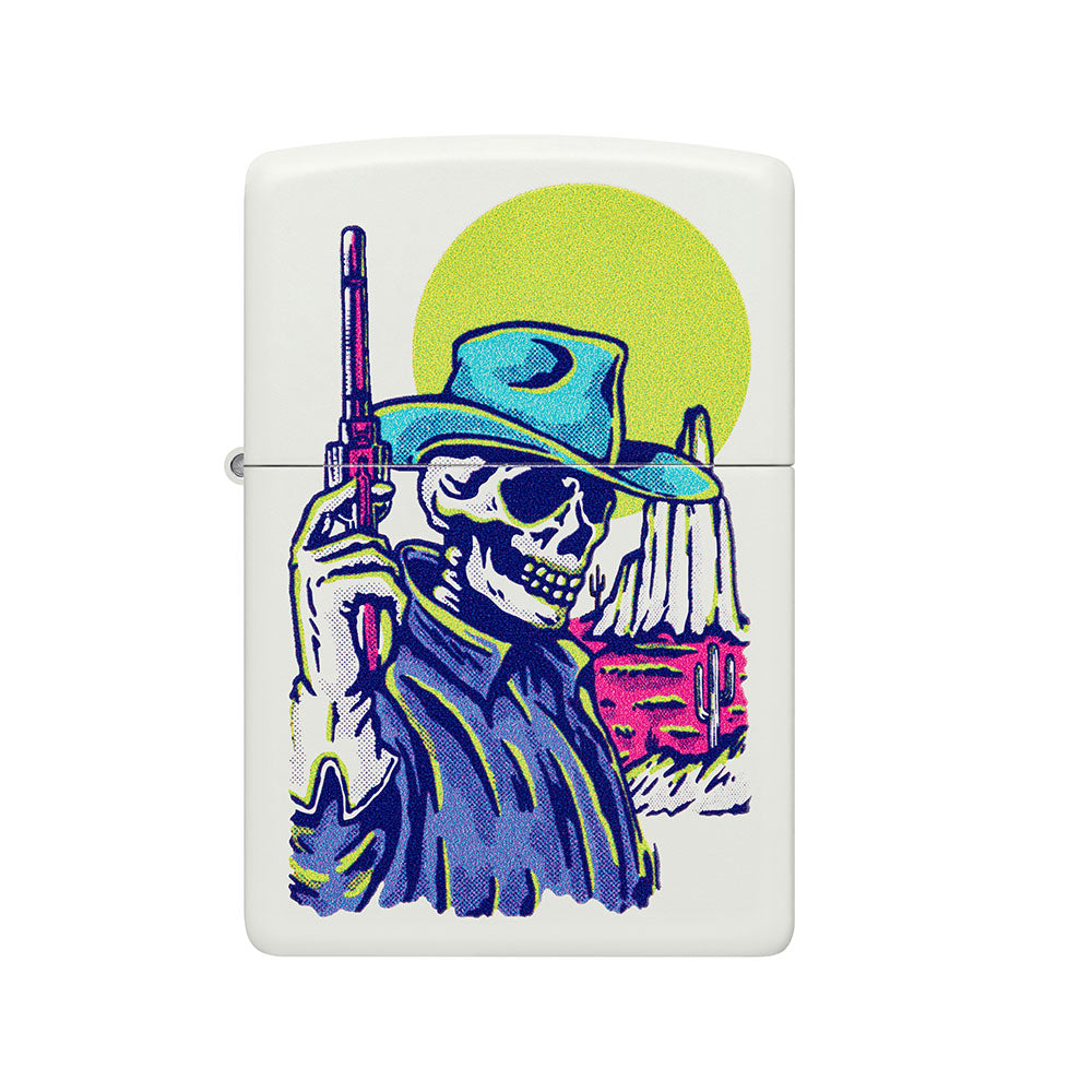 Diseño de cráneo Zippo Cowboy Diseño a prueba de viento