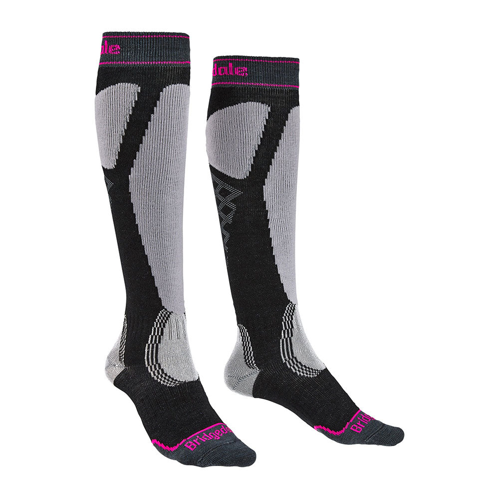 Ski Easy on Merino Performance Socks (Graphite/Purple)