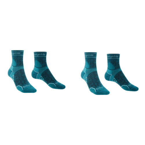 Women's Merino Sport 3/4 Socks (Teal)