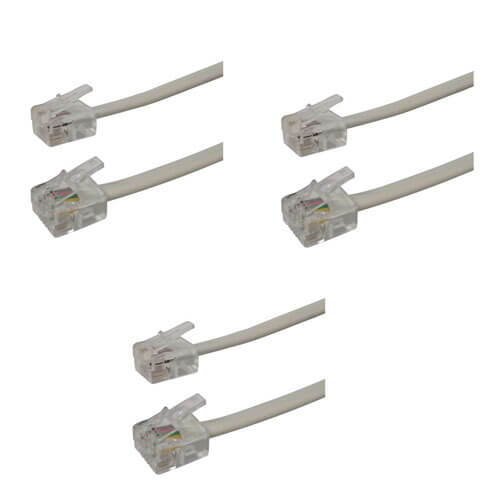 RJ12 6 Position 4 Conductor Plug to Plug Cable