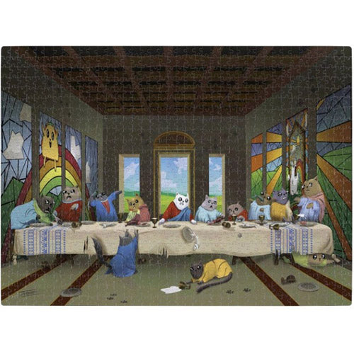 Exploding Kittens Cats Last Supper Puzzle 1000pc