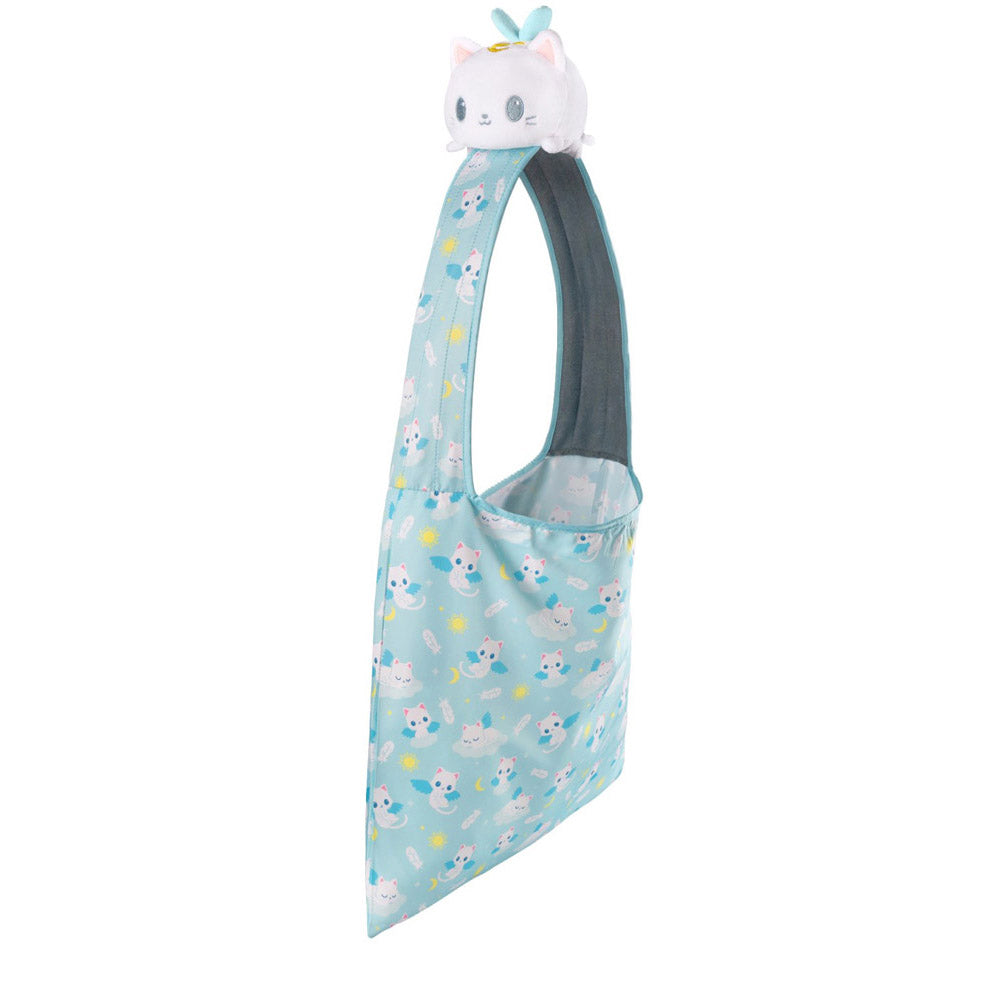 Light Blue Angel Cats Tote Bag and White Angel Cat Plushie