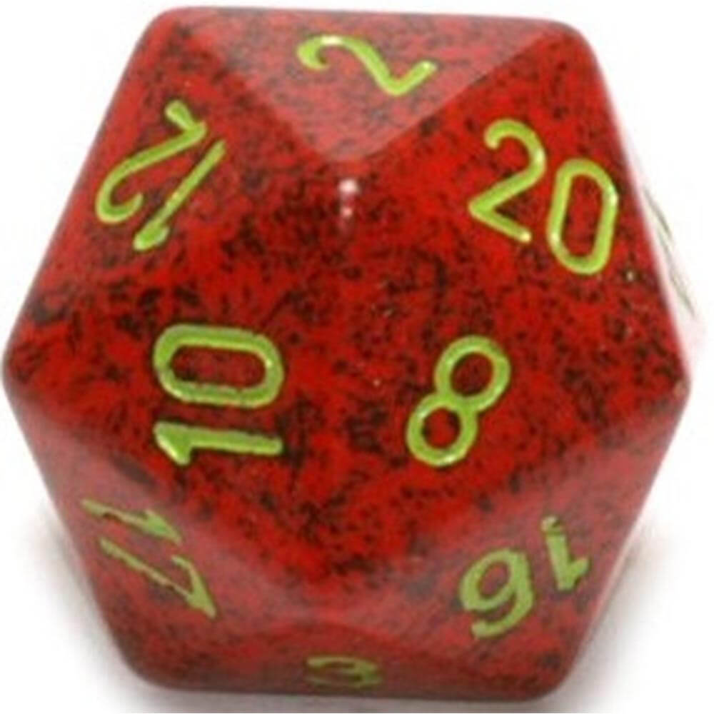 D20 terninger plettet (34 mm)