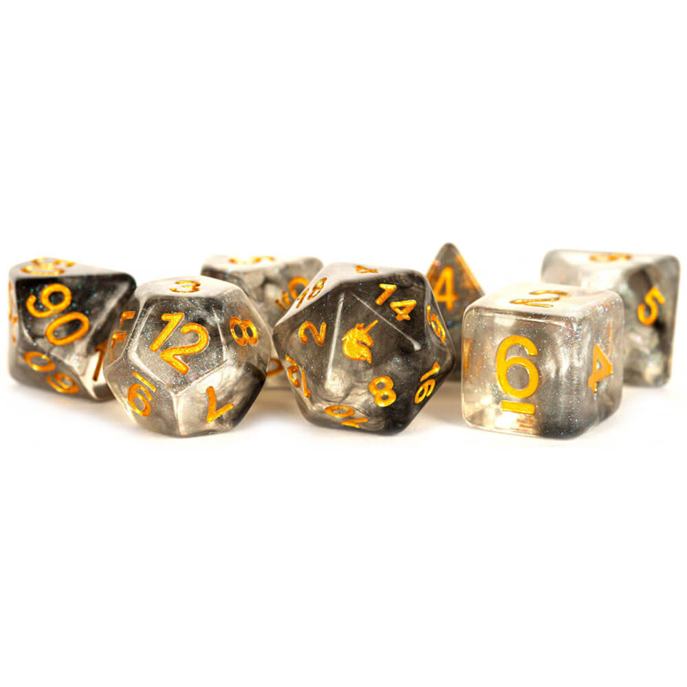 MDG Unicorn Resin Polyhedral Dice Set