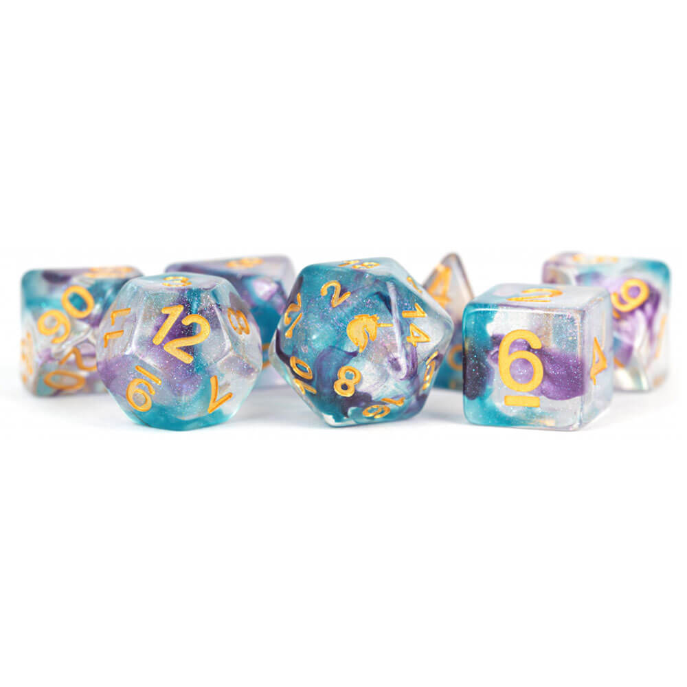 MDG Unicorn Resin Polyhedral Dice Set