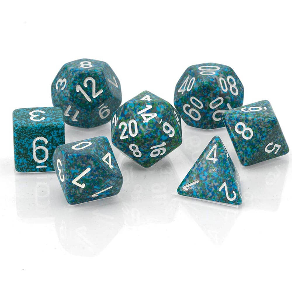 D7 Die Set Dice Speckled Poly (7 Dice)