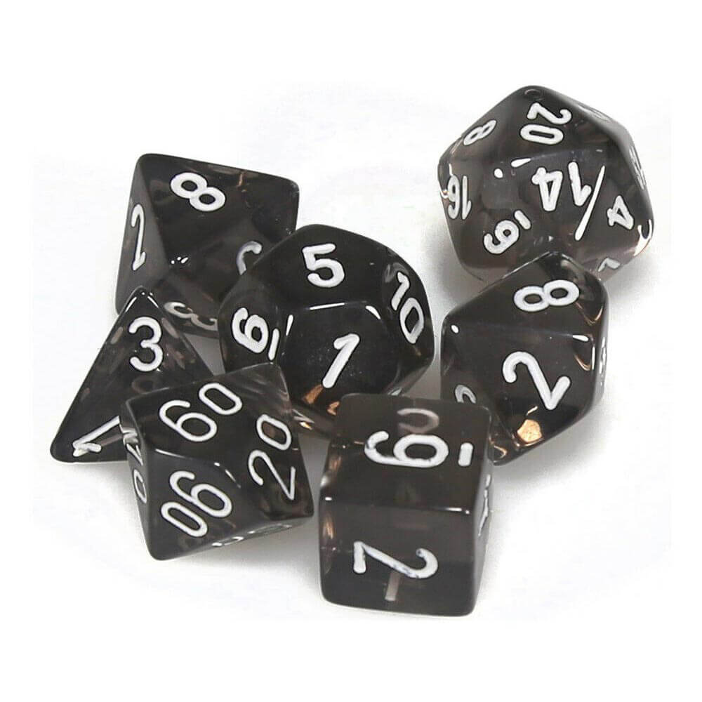 D7 Die Set Dice Translucent Poly (7 dés)