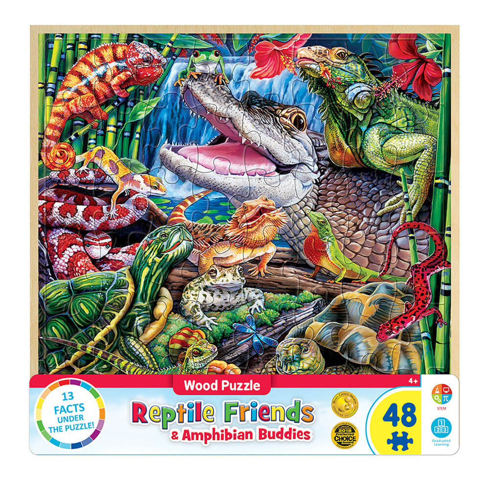 MP Wood Fun Facts Puzzle (48 stk)