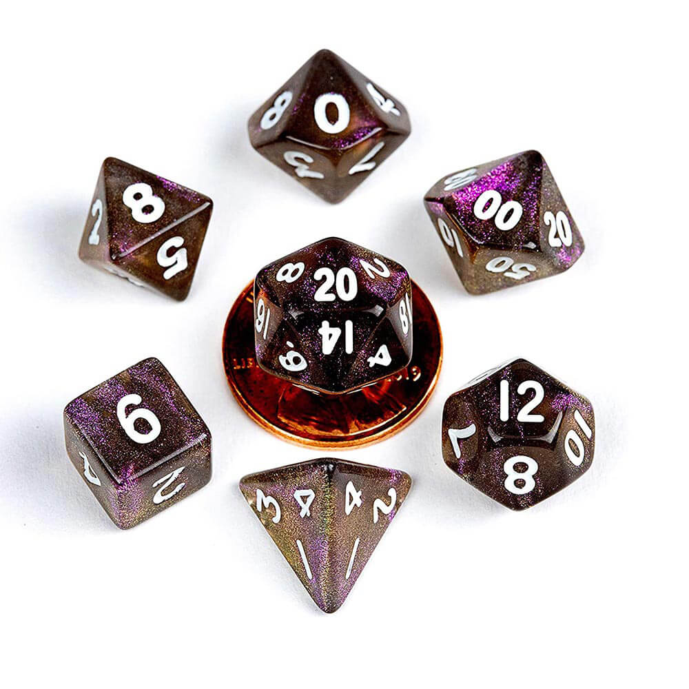 MDG acrílico de 10 mm Poly Dice Set Stardust