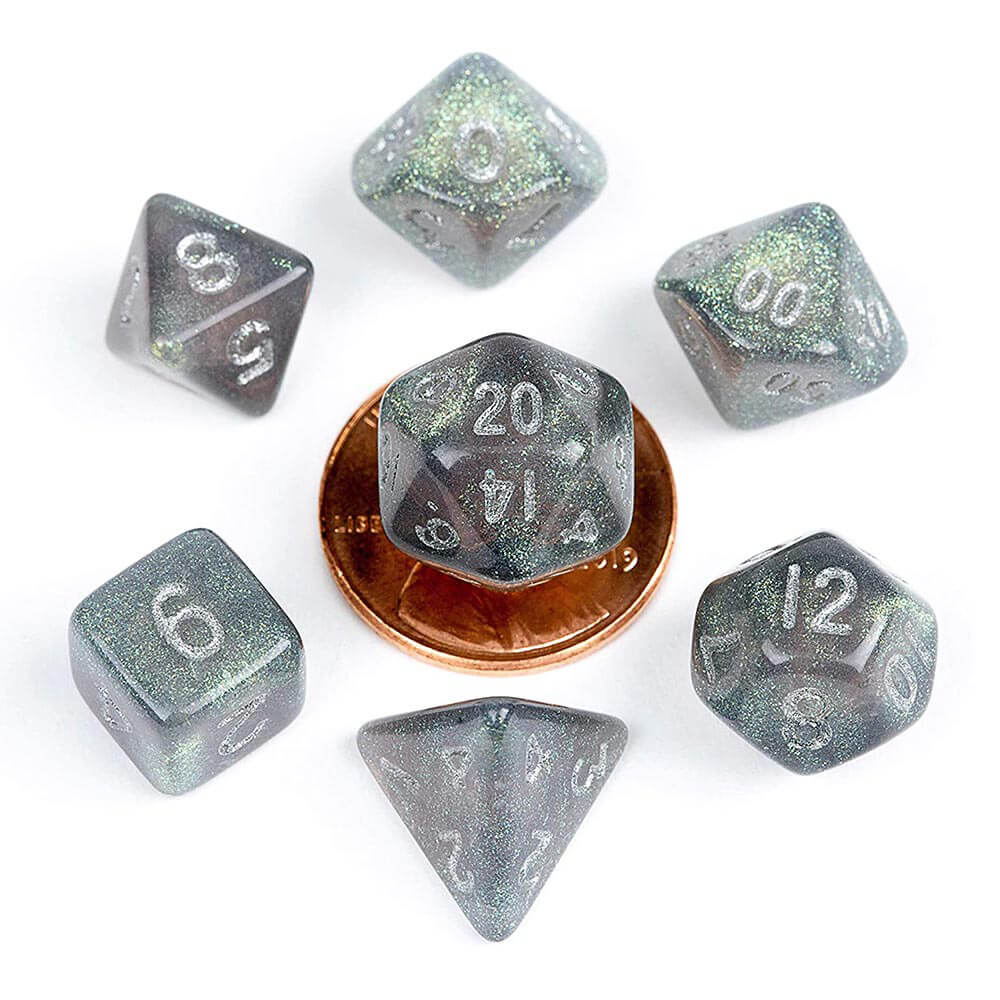 MDG acrílico de 10 mm Poly Dice Set Stardust