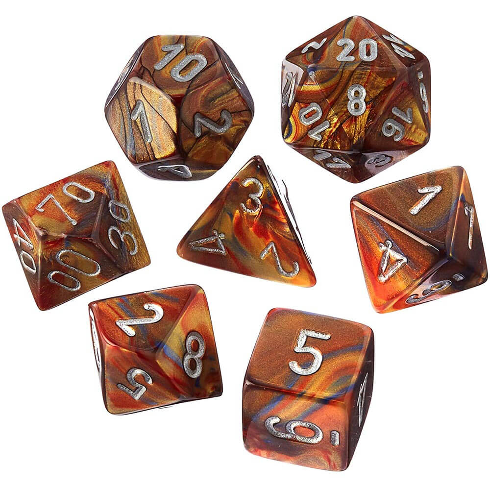 D7 DI Set Dice Lustrous Poly (7 dés)