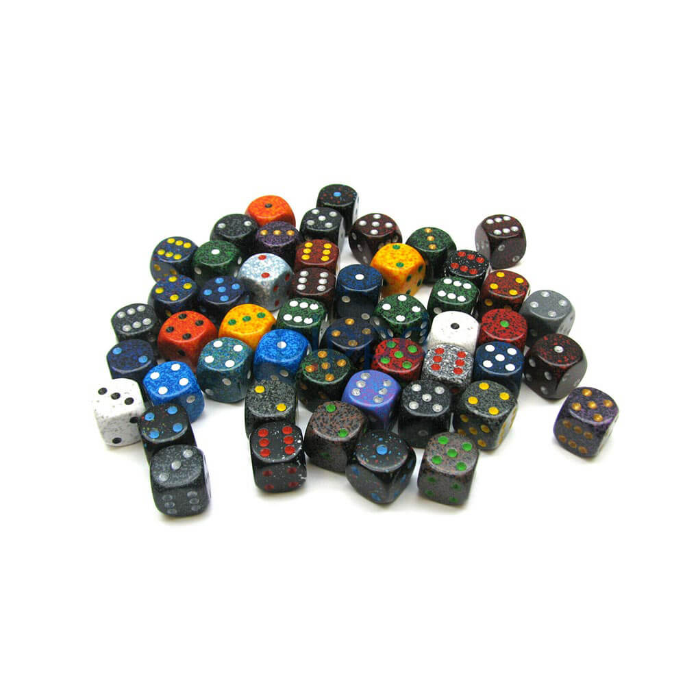 D6 Dice assorti 16 mm (50 dés)