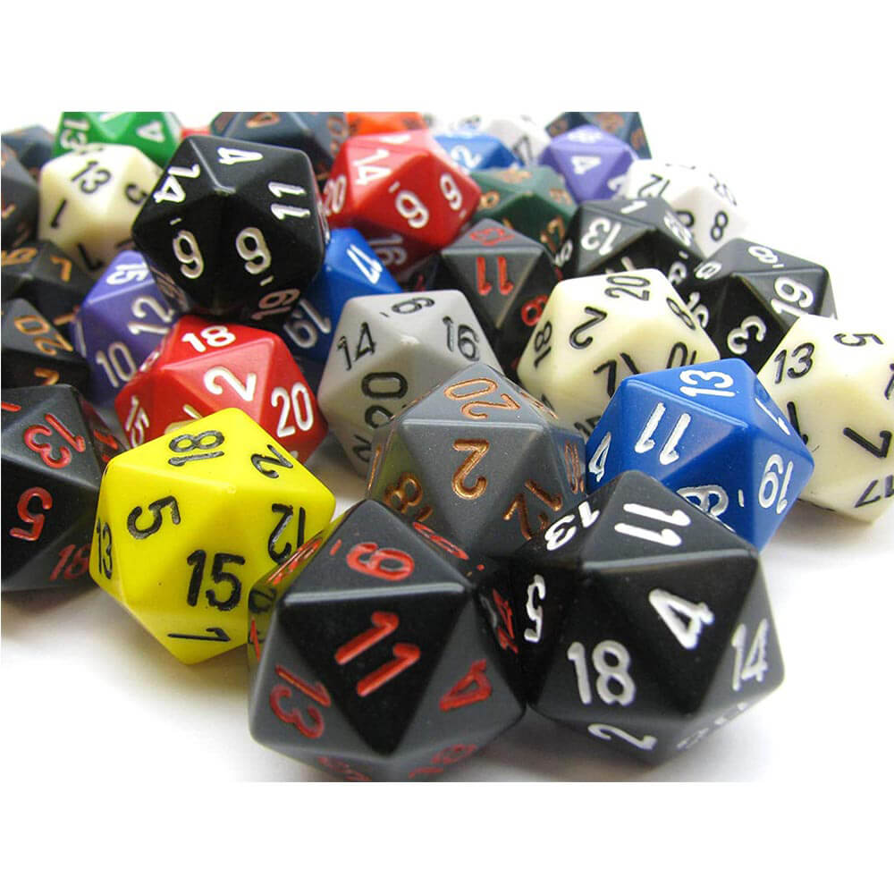 D20 tärningar diverse lös polyhedral (50 tärningar)