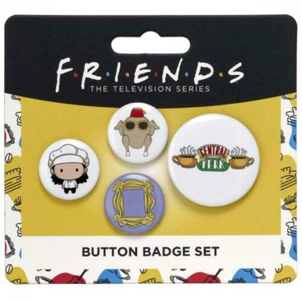 Friends Button Badge (sett med 4)