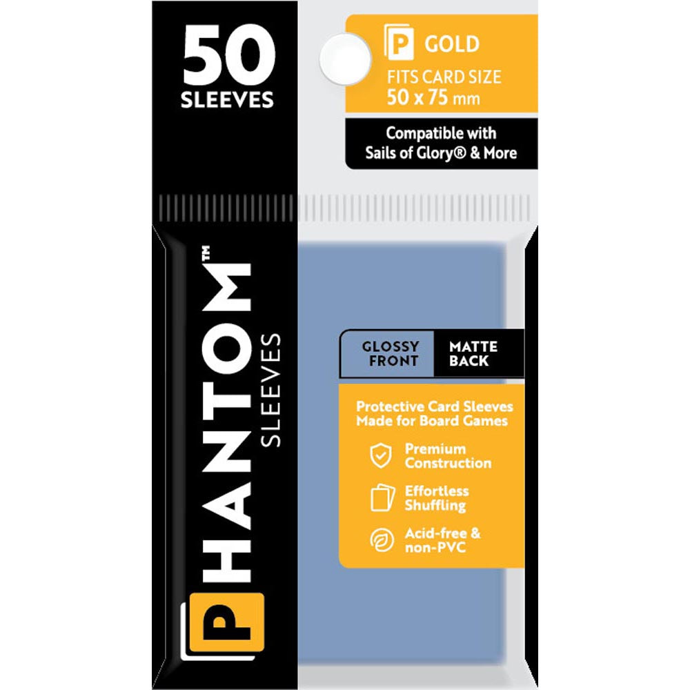 Gold Phantom Rleeves 50pcs (50 x 75 mm)