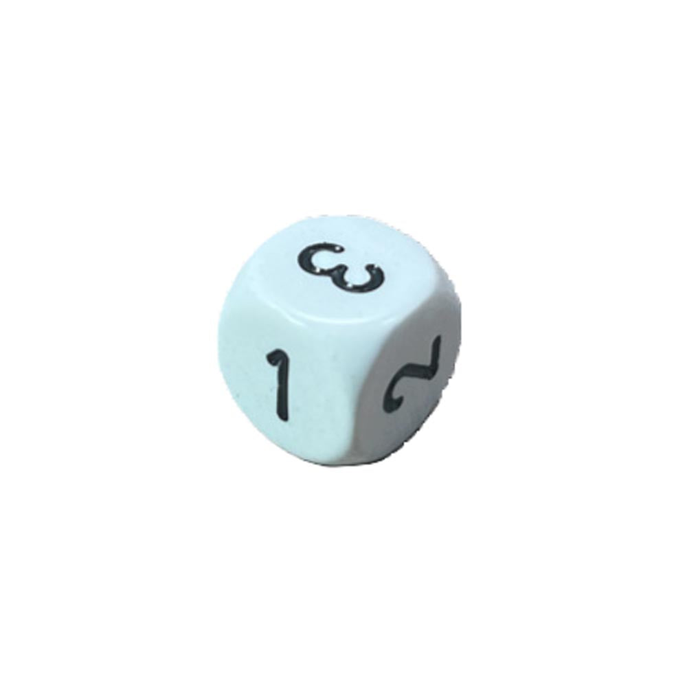 Chessex D3 Opaque dobbelstenen 16 mm (d6 w/ 1-3 tweemaal)