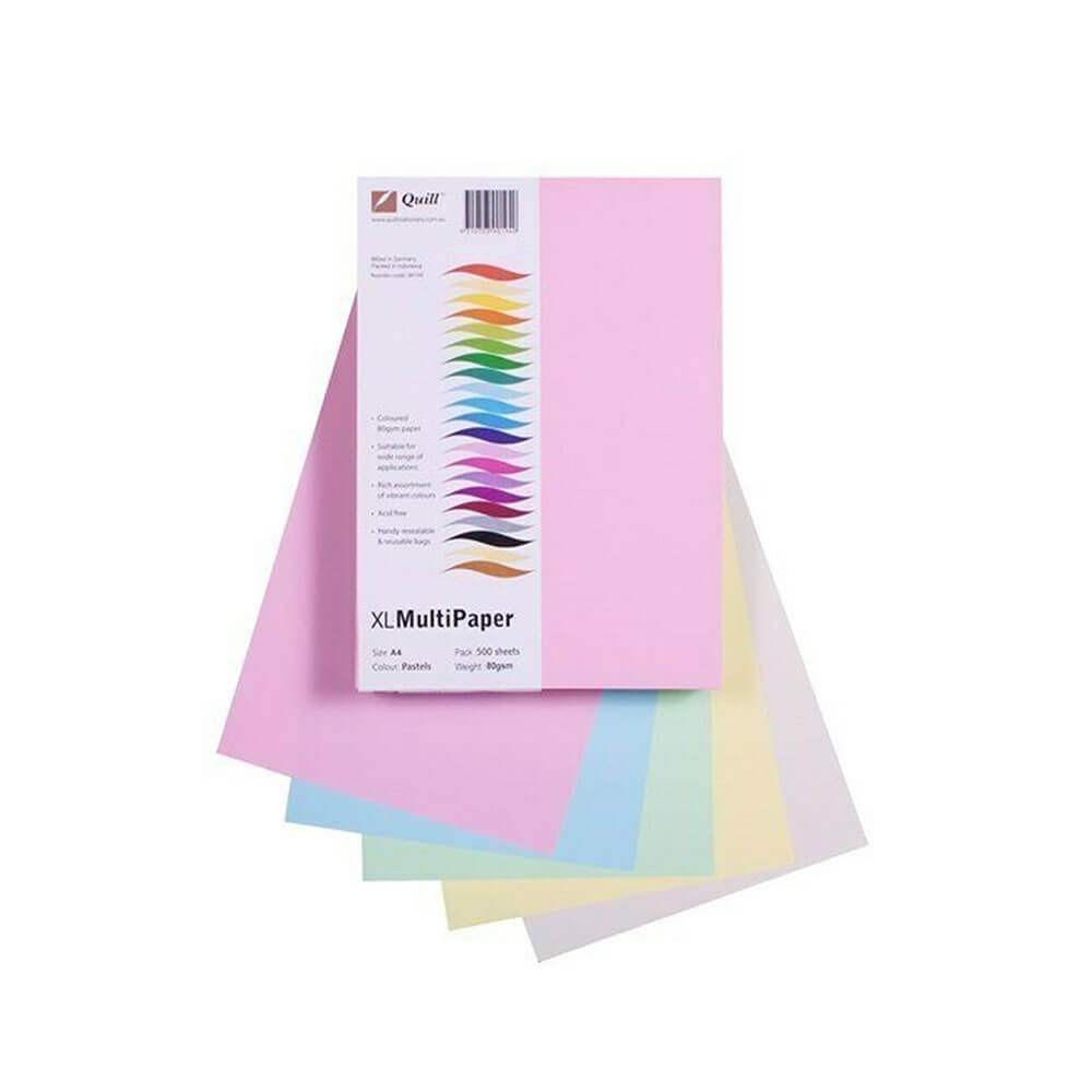 Quill Copy Paper A4 (500pk) assortert