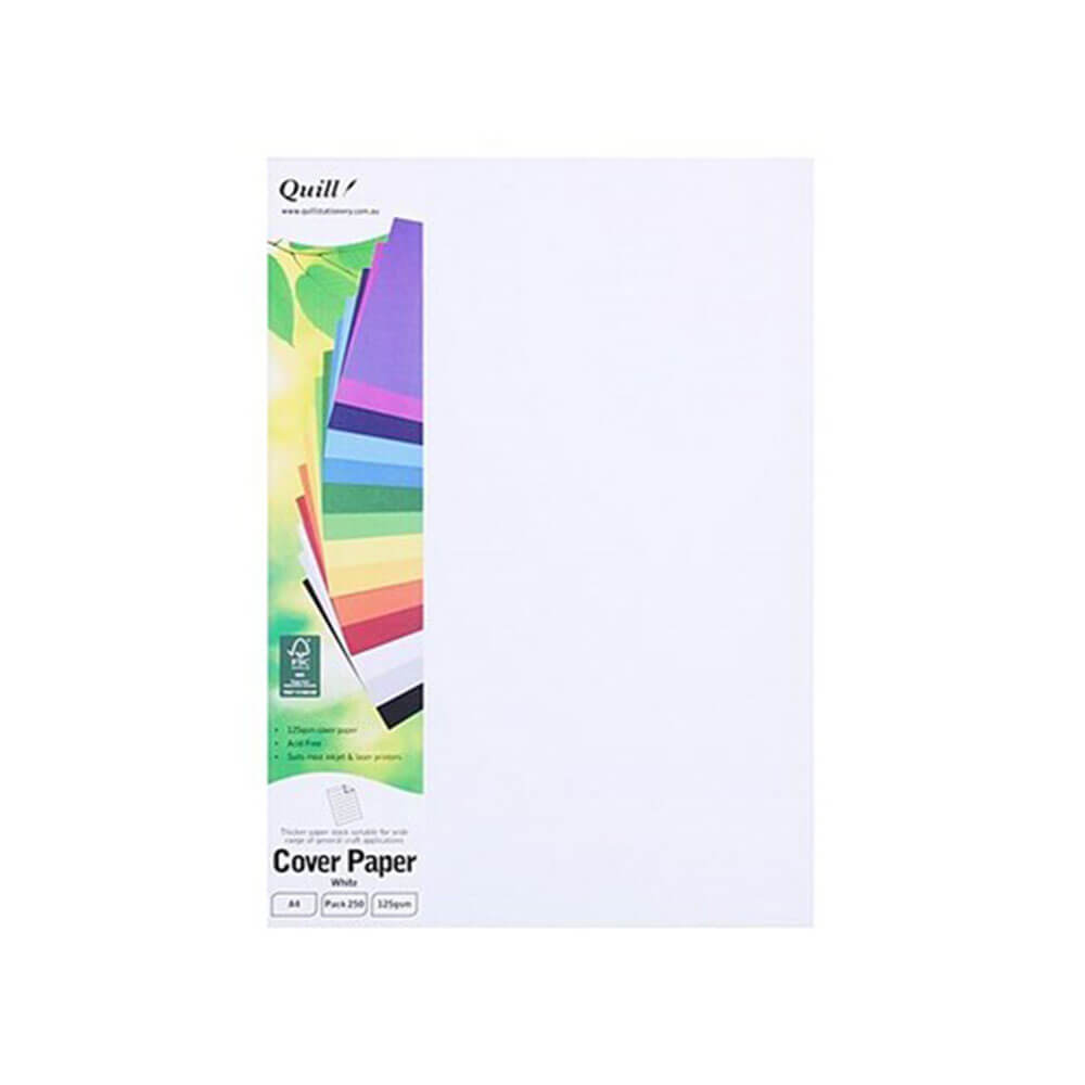 Papel de capa de pena de penas A4 125GSM (250pk)