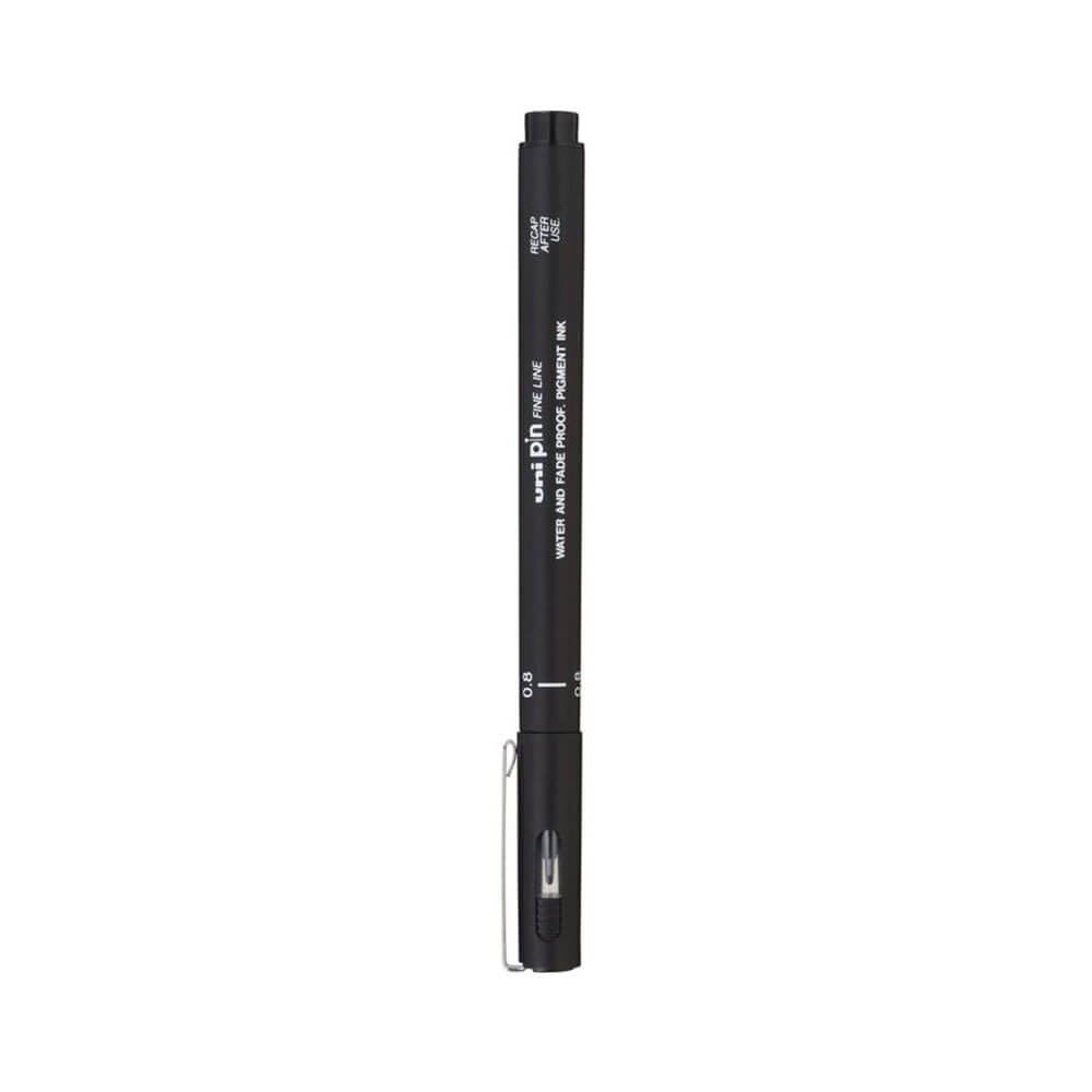 Uni-Ball Pin Fineliner Pen Black (billetera de 3)