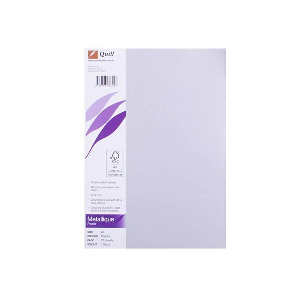 Quill A4 Metalique Paper (25pk)