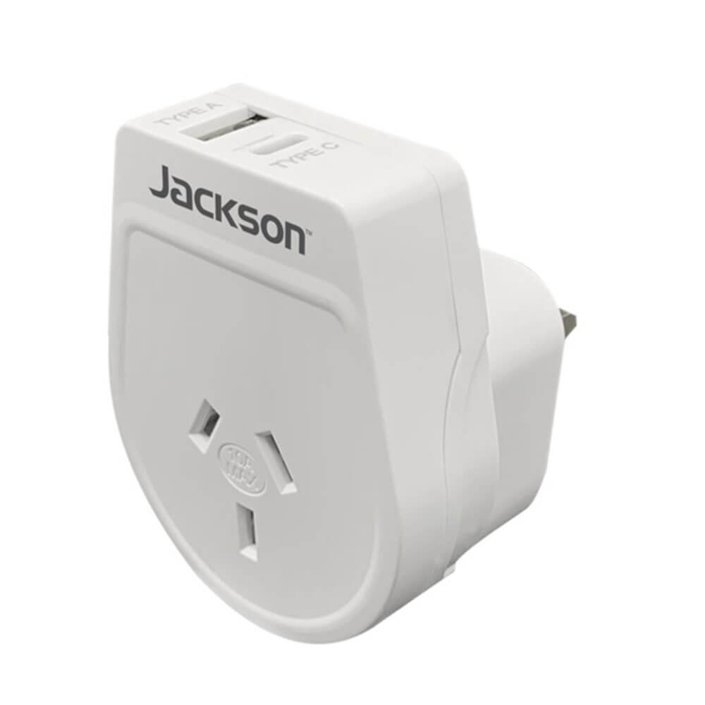 Jackson Industries Outbound USB-A & C Travel Adapter