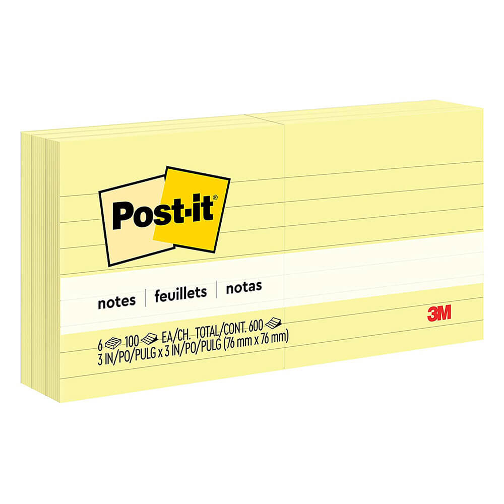 Post-it bordé 76x76 mm (6pk)