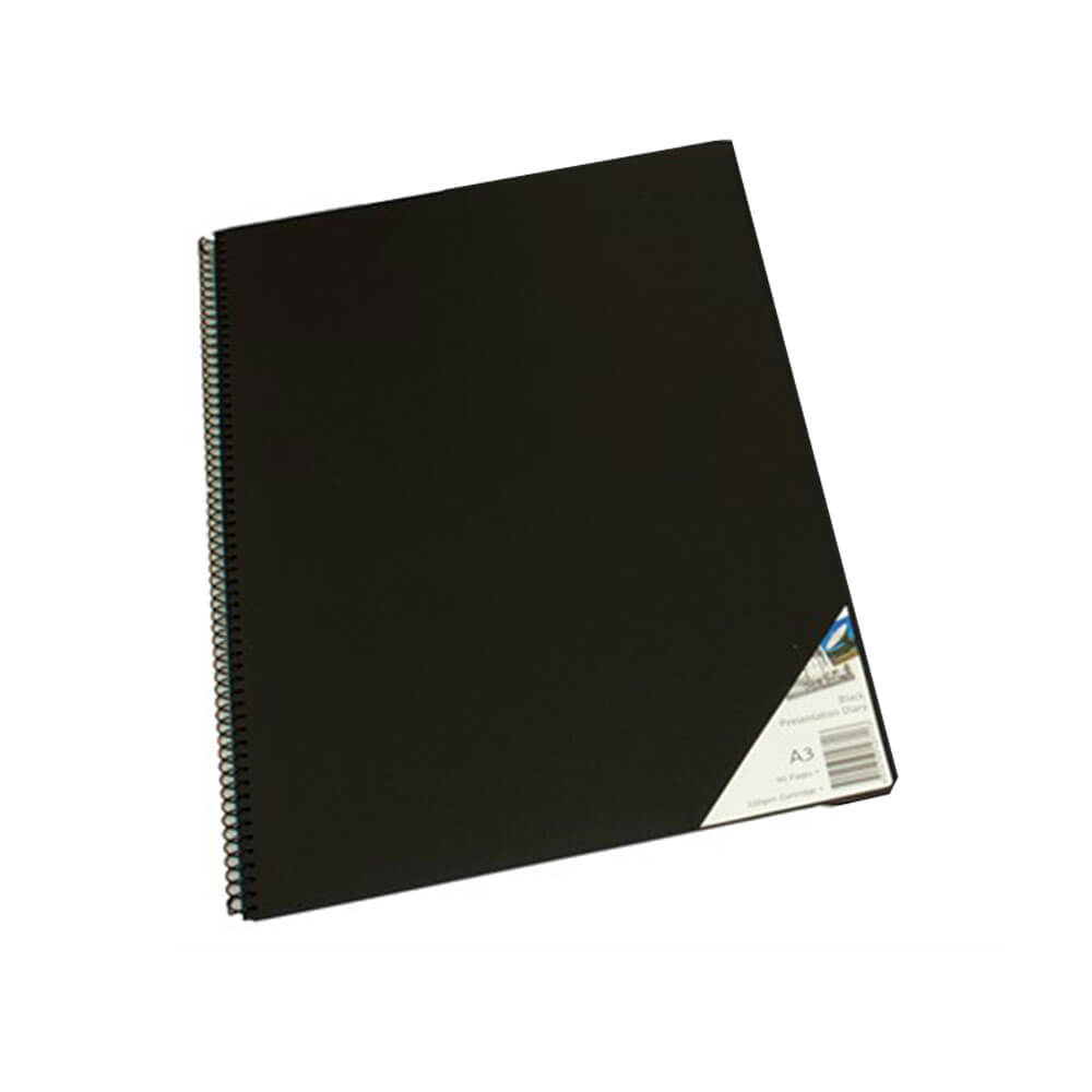 Quill Spiral Visual Art Diary Black Paper (45 blade)