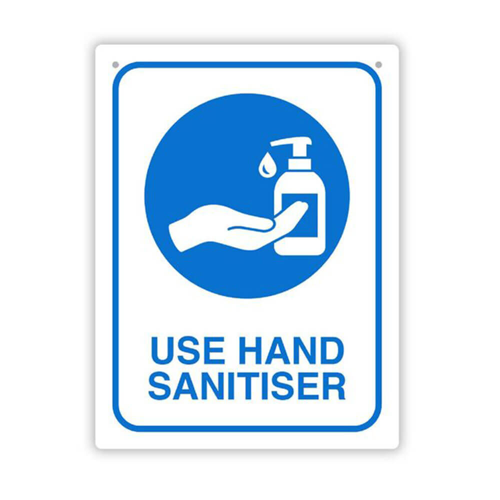 Durus Use el signo de pared de sanitiser de la mano (225x300 mm)