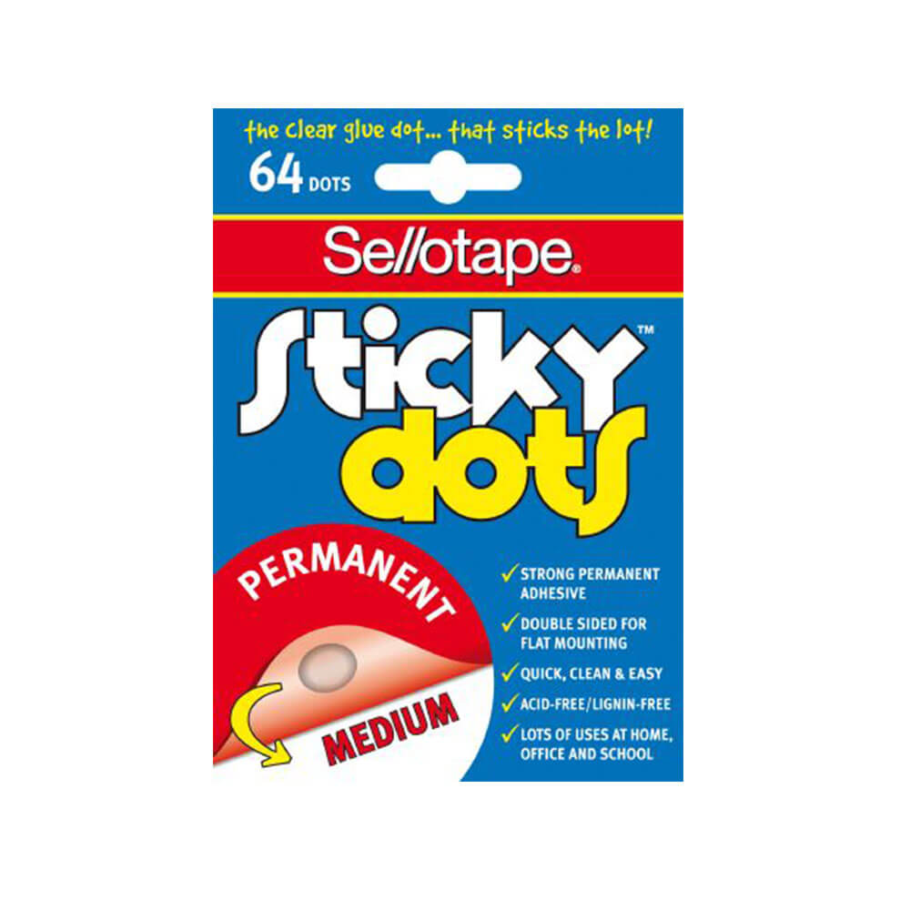 Sellotape Sticky Dots Medium (64 points)