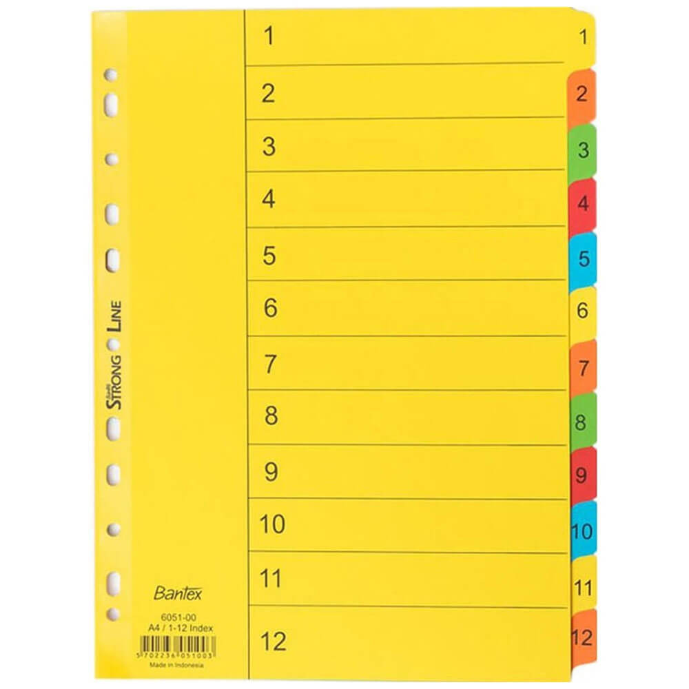 Bantex Manilla Bright Divider A4 (coloré)