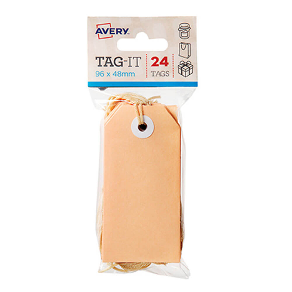 Avery Tags com String 24pk (96x48mm)