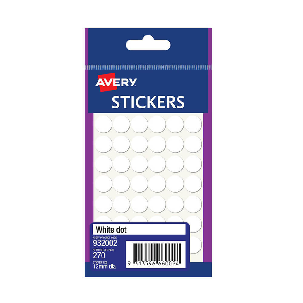 Avery 12mm Dot Label (pakke med 10)