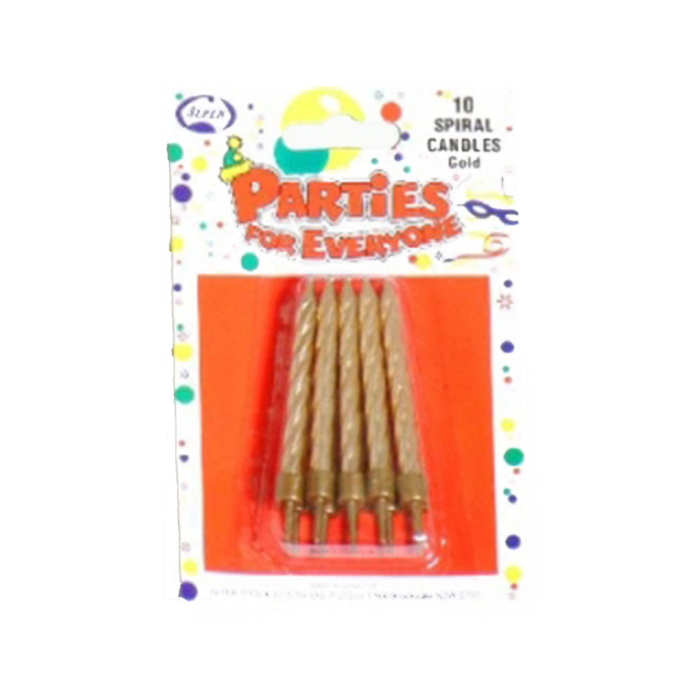 Velas de cumpleaños espirales de Alpen 10pcs