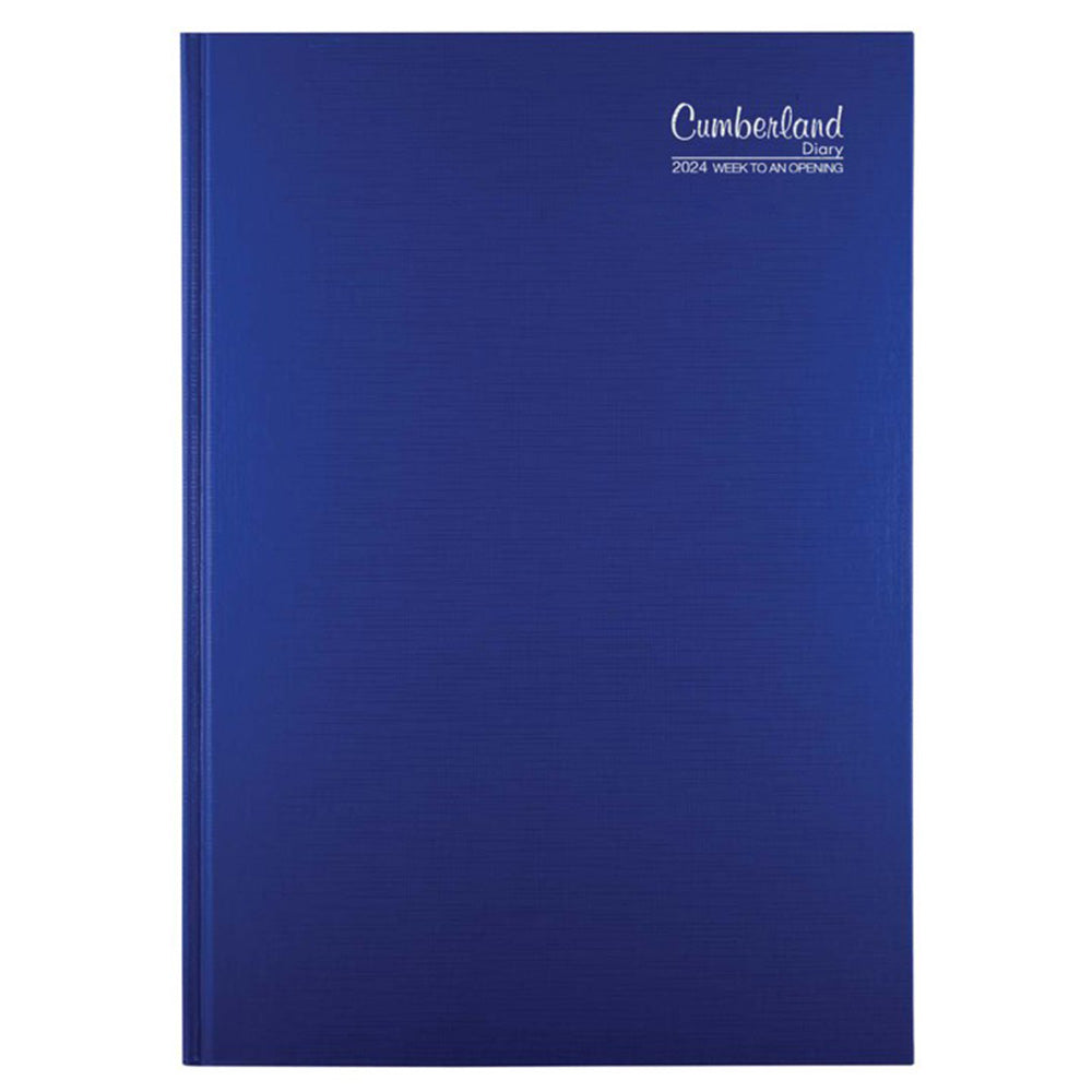 Cumberland Premium Casebound A5 2024 Diary (blå)